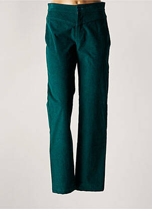 Pantalon droit stretch taille normale vert PRINCESSE NOMADE femme