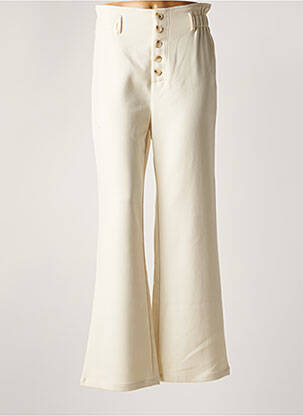 Pantalon flare stretch taille normale beige ANDY & LUCY femme