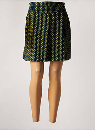 Jupe courte coupe droite vert PRINCESSE NOMADE femme