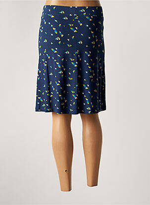 Jupe mi-longue stretch bleu PRINCESSE NOMADE femme