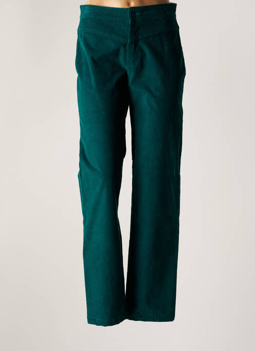 Pantalon droit stretch taille normale vert PRINCESSE NOMADE femme