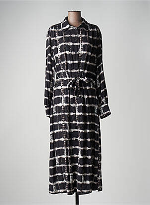 Robe longue manches longues manches longues noir PLEASE femme