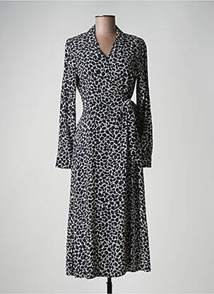 Robe mi-longue manches longues manches longues bleu STREET ONE femme