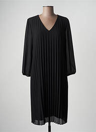 Robe mi-longue coupe fluide manches longues noir STREET ONE femme