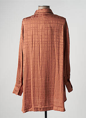 Tunique manches longues imprimé fantaisie marron NEKANE femme