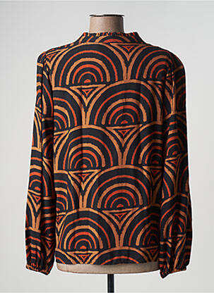 Blouse manches longues manches longues orange GEISHA femme