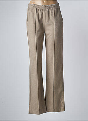 Pantalon droit stretch taille normale beige GEISHA femme