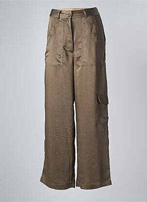Pantalon cargo poches taille normale vert NEKANE femme