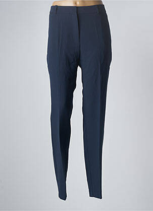 Pantalon slim tissage popeline taille normale bleu GEISHA femme