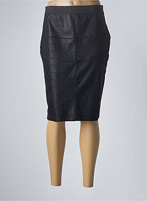 Jupe mi-longue stretch noir GEISHA femme