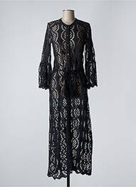 Robe longue manches longues manches longues noir VALERIE KHALFON femme