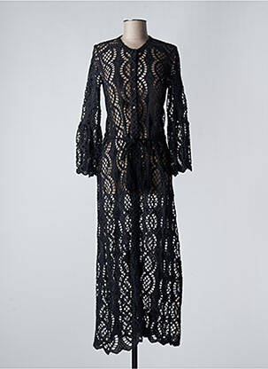 Robe longue manches longues noir VALERIE KHALFON femme