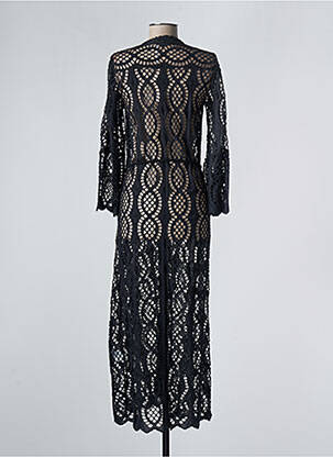 Robe longue manches longues manches longues noir VALERIE KHALFON femme