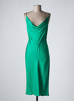 Robe mi-longue fines bretelles vert FRACOMINA femme