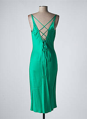 Robe mi-longue fines bretelles vert FRACOMINA femme
