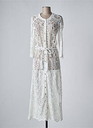 Robe longue manches longues manches longues beige VALERIE KHALFON femme