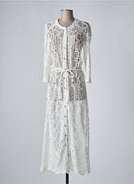 Robe longue manches longues manches longues beige VALERIE KHALFON femme