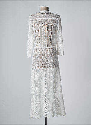 Robe longue manches longues manches longues beige VALERIE KHALFON femme