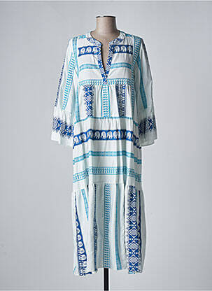 Robe longue manches longues manches longues bleu VALERIE KHALFON femme