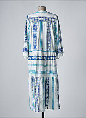 Robe longue manches longues manches longues bleu VALERIE KHALFON femme