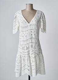 Robe courte manches courtes manches courtes beige VALERIE KHALFON femme