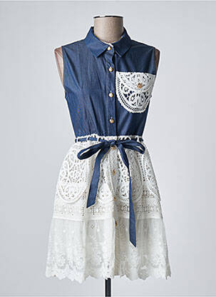 Robe courte sans manche sans manche bleu AMUSE femme