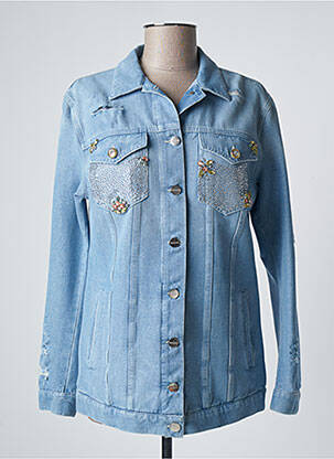 Veste en jean manches longues bleu MARANI femme