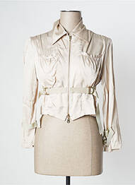 Veste casual poches beige TRICOT CHIC femme