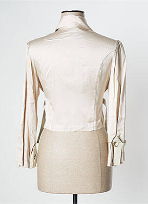 Veste casual poches beige TRICOT CHIC femme