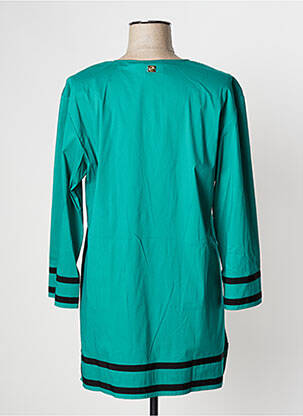Blouse tissage popeline manches longues vert CAVALLI femme