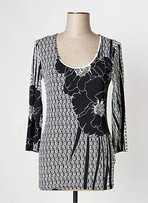 Top manches longues manches longues noir CAVALLI femme