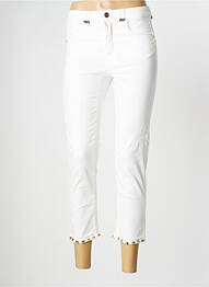 Pantacourt stretch taille normale beige ANGELO MARANI femme