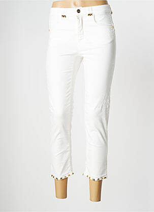 Pantacourt stretch taille normale beige ANGELO MARANI femme
