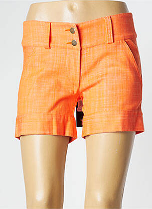 Short fermeture zippée sous rabat boutonné taille normale orange TRICOT CHIC femme