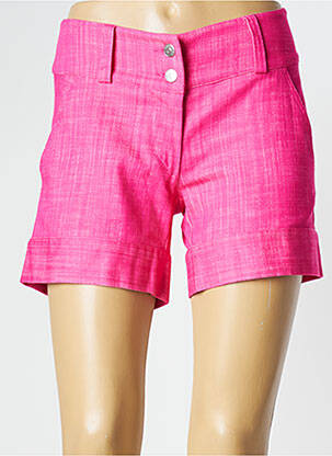 Short fermeture zippée sous rabat boutonné taille normale rose TRICOT CHIC femme