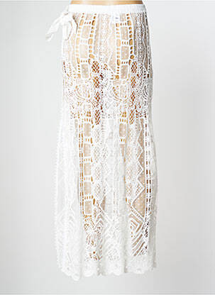 Jupe longue coupe droite beige VALERIE KHALFON femme