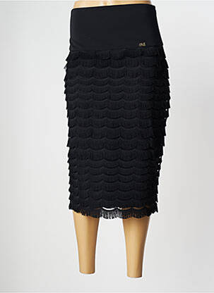 Jupe mi-longue stretch noir CAVALLI femme