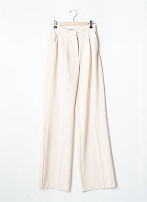 Pantalon droit stretch taille normale beige FRACOMINA femme