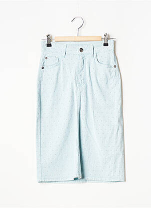 Jupe mi-longue stretch bleu MARANI femme