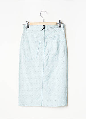Jupe mi-longue stretch bleu MARANI femme