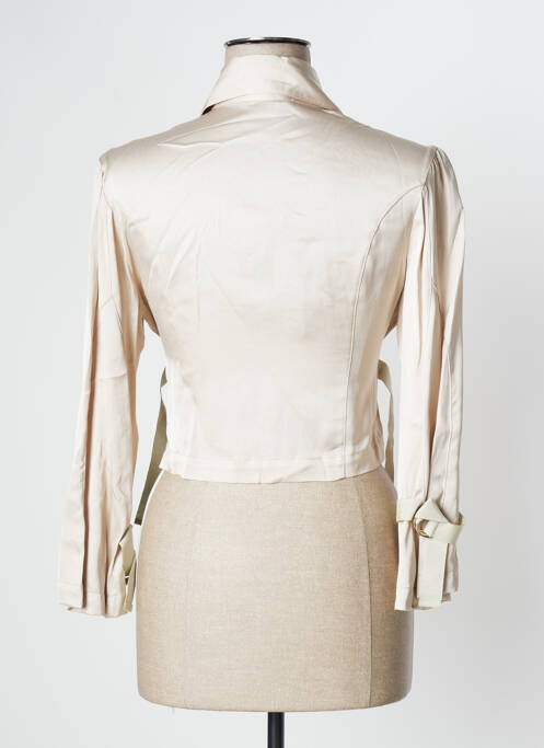 Veste casual poches beige TRICOT CHIC femme