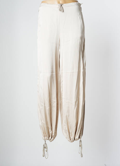 Pantalon droit taille normale taille normale beige TRICOT CHIC femme