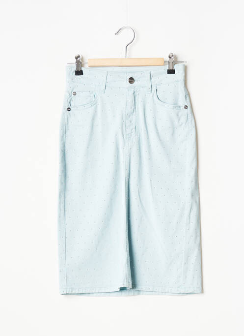 Jupe mi-longue taille normale bleu MARANI femme