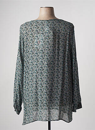 Tunique manches longues tissage crêpe bleu MARINA RINALDI femme