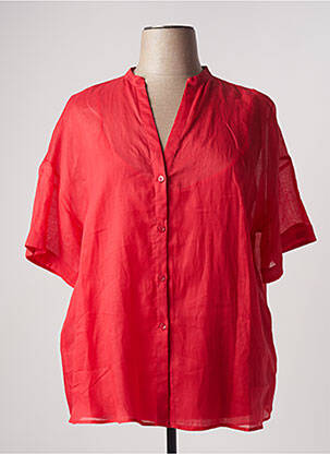Chemisier coupe fluide manches 3/4 rouge MARINA RINALDI femme