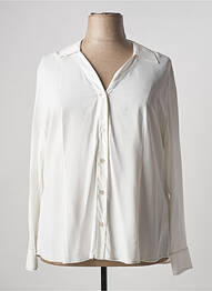 Chemisier tissage crêpe manches longues blanc MARINA RINALDI femme