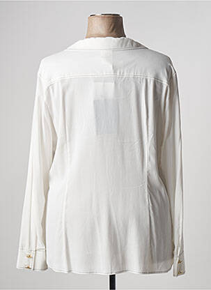 Chemisier tissage crêpe manches longues blanc MARINA RINALDI femme