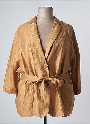 Veste chic fermeture boutonnée sur le devant jaune MARINA RINALDI femme