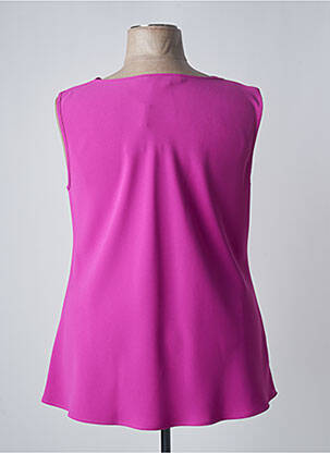 Top tissage crêpe sans manche violet MARINA RINALDI femme