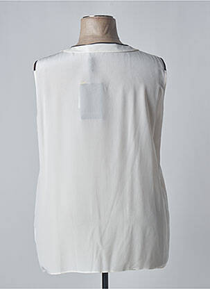 Top tissage crêpe sans manche beige MARINA RINALDI femme
